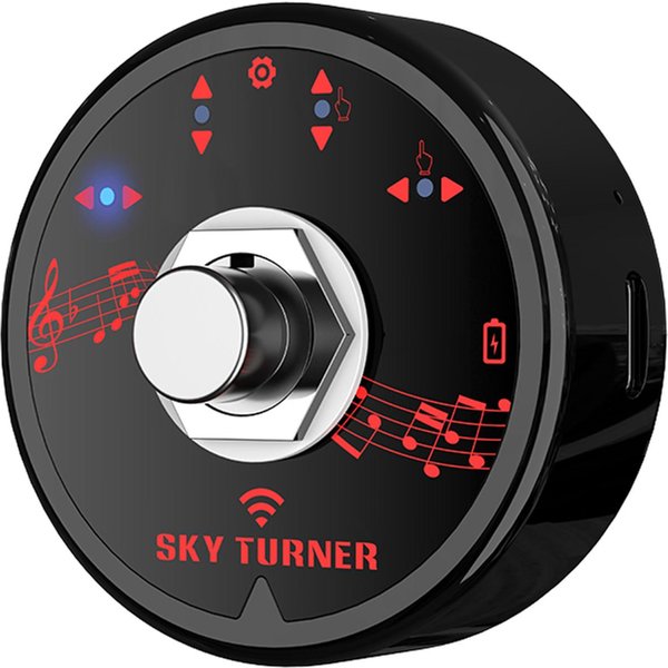 ST-1 BT Page Turner Pedal Interruptor De Pie InaláMbrico Recargable Para Tableta Smartphone MúSica ElectróNica Negro-image