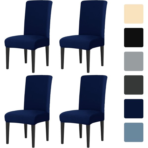 4 Szt. Zestaw Wysokoelastyczny Pokrowiec Na KrzesłO Jadalniane Elastyczny Pokrowiec Zdejmowany AntypośLizgowy Ochraniacz Siedziska Do Salonu Domu Kuchni ŚLub 4Pcs-image