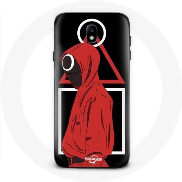 Funda - Samsung - Galaxy J3 2017 - Flexible - Negra - SíMbolos De Juego Del Calamar Negro-image
