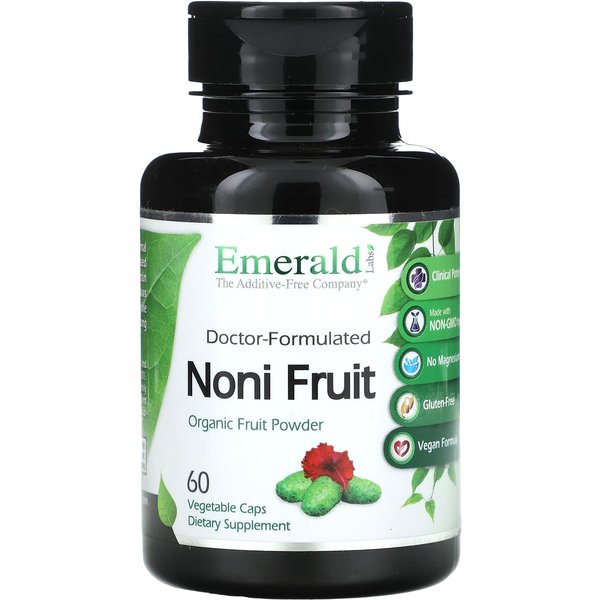 Emerald Laboratories, Owoc Noni, 1000 Mg, 60 KapsułEk WegetariańSkich (500 Mg Na KapsułKę)-image