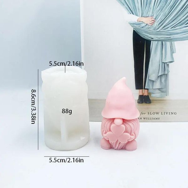 Molde De Silicona 3D De Enano Lindo Retrato De Papá Noel Manualidades Resina Yeso Moldes Para JabóN Diy Hogar Regalos-image
