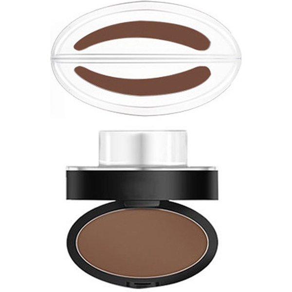Koloryzacja Szybki Makijaż Stempel Do Brwi PiecząTka Do Brwi Stemple Do Brwi Paleta Puder Do Brwi Curved Eyebrow Jasny Kolor BrąZowy-image