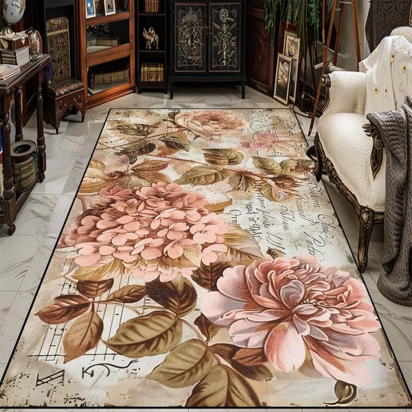 Nowoczesny Dywan Kwiatowy 3D MięKkie Dywaniki Flanelowe Do Salonu Sypialni Przy łóżKu Domowa Mata PodłOgowa Pod Sofę Modna Dekoracja 80*120Cm-image
