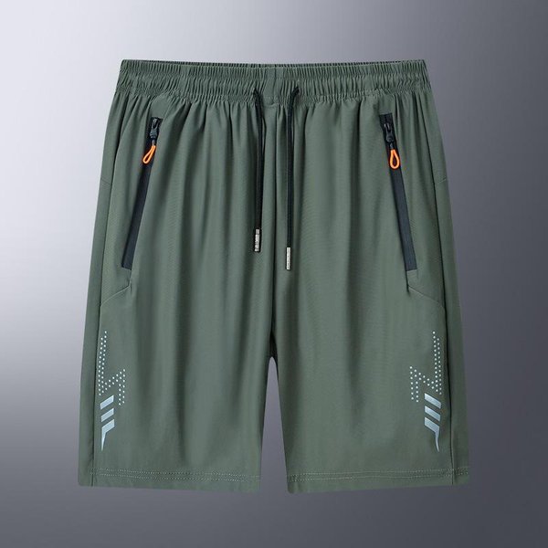 MęSkie Szorty Z Lodowego Jedwabiu, Letnie, Cienkie, LuźNe, DużE Rozmiary, SzybkoschnąCe, OddychająCe, MęSkie Spodnie Typu Quarter Pants 7XL Zielony-image