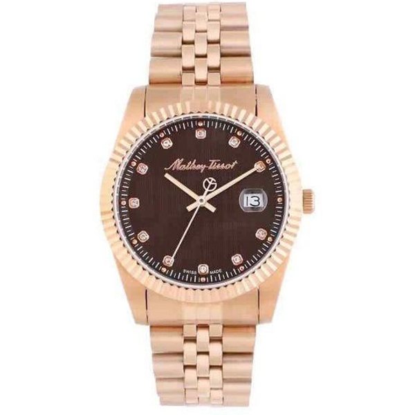 Reloj De Hombre Mathey-Tissot Mathy II Acero Inoxidable Oro Rosa Esfera MarróN Cuarzo H710PRM MarróN-image