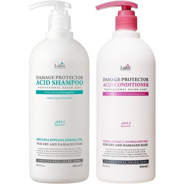 Lador Zestaw Duo Szampon I OdżYwka Kwasowe Ochrona Przed Uszkodzeniami 900Ml + 900Ml-image