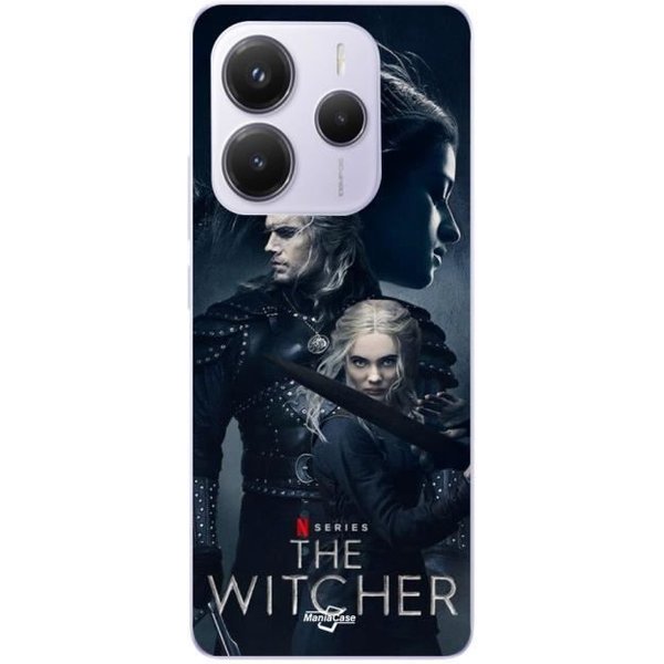 Funda - Maniacase - Xiaomi Redmi Note 14 5G - Negro - The Witcher - Flexible-image