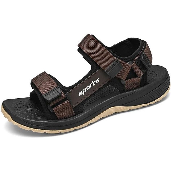 Sandalias De Hombre Para Verano, Ocio, Playa, Vacaciones, Zapatos Para Hombre, Zapatillas De Deporte Para Exteriores, Sandalias Casuales CóModas Retro Para Hombre 40 Black-image
