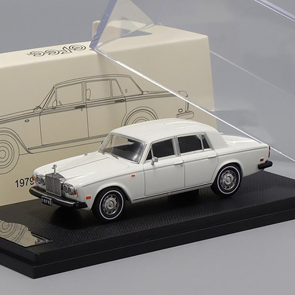 Gfcc 1:64 Rolls Royce Silver Shadow 1979 Metalowe Samochody Diecasts & Pojazdy Zabawkowe Model Samochodu Model Samochodu W Skali Miniaturowej Dla Dzieci White-image