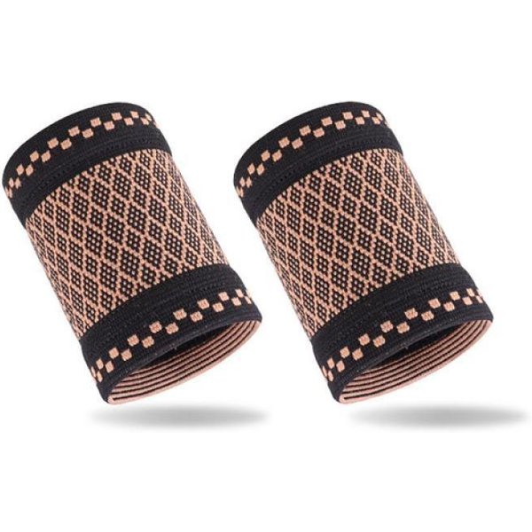 MuñEquera De Cobre Para Deportes Profesionales, MuñEquera De Soporte Para Fitness, Protector De MuñEca, MuñEquera De CompresióN De Punto EláStico, 1 Par L-image