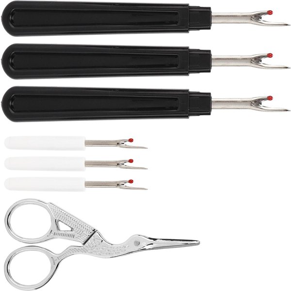 Kit De Descosedor De Costuras De Acero Inoxidable Duradero Con Asas PráCticas Y Removedor De Hilo Para Coser, Bordar Y Acolchar.-image