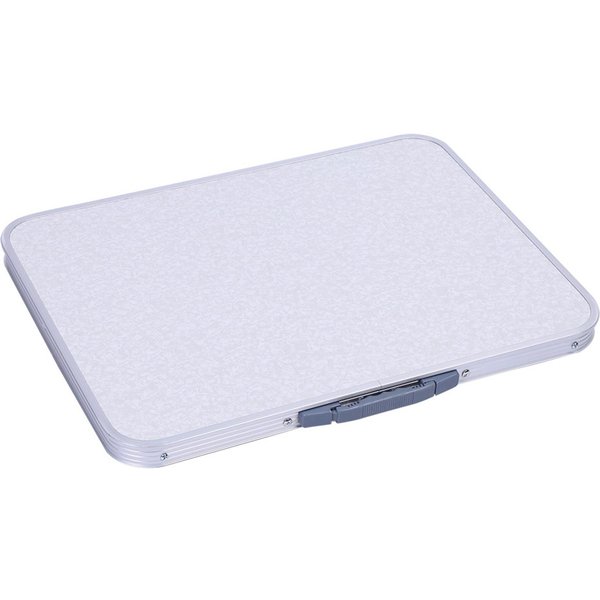 1X Mesa Plegable Ajustable De AleacióN De Aluminio Soporte Bandeja Para Exterior JardíN Camping Picnic White-image