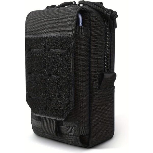 Taktyczna Torba Biodrowa Outdoorowa MęSka Torba Na NarzęDzia Plecak Na Kamizelkę Portfel Torba Na Telefon KomóRkowy Etui MęSka Biodrowa Torba Na Telefon KomóRkowy, MęSka Wielofunkcyjna Wodoodporna Czarny-image