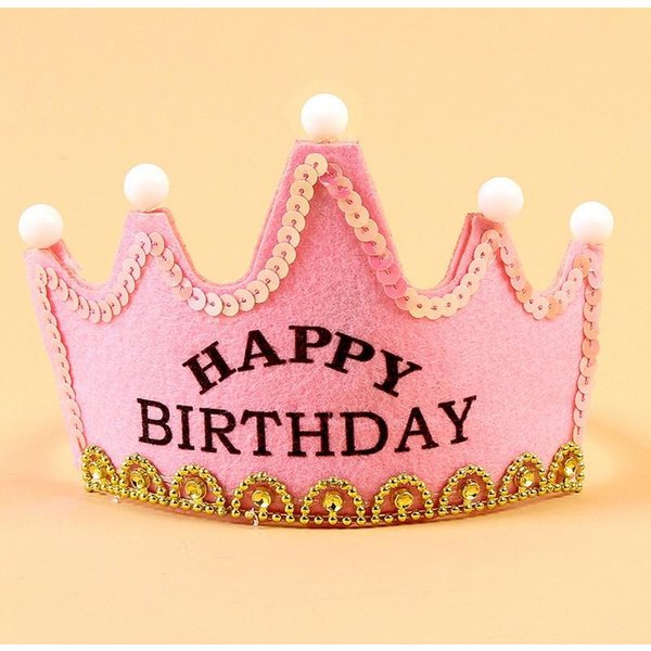 DorośLi Dzieci Urodziny Led Korona Kapelusz KróL KsiężNiczka Dekoracja Na Tort Na PrzyjęCie Rekwizyty Fotograficzne Happy Birthday-image