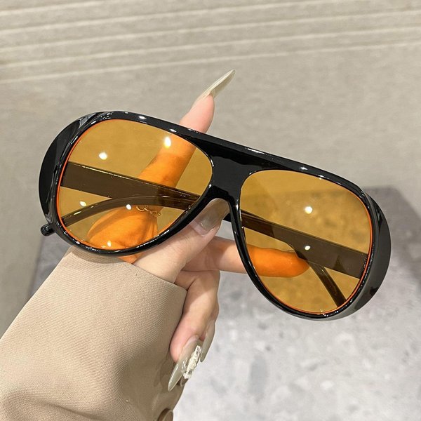 Polaryzacyjne Ochrona UV Lekkie Wygodne TrwałE Wysokiej JakośCi Retro Modne Damskie MęSkie Okulary PrzeciwsłOneczne Ropucha 1PC Orange-image