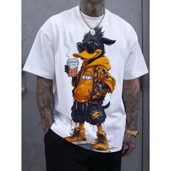 MęSki Modny T-Shirt Z KróTkim RęKawem MęSki Casualowy Modny T-Shirt Z Nadrukiem 3D S-image