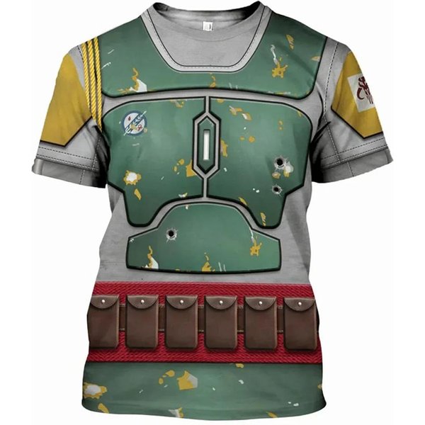 Kostium Cosplay Darth Vader T-Shirt 3D Z PełNym Nadrukiem MęSki T-Shirt Modny Koszulka Z KróTkim RęKawem Lato Streetwear Unisex Podkoszulka 6XL Gray-image