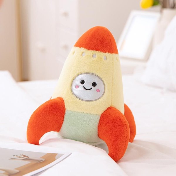 Juguete De Cohete De Peluche De 18/27 Cm Nave Espacial Rellena CojíN Suave Para Lanzar Para NiñOs Regalo De CumpleañOs Educativo DecoracióN De Descubrimiento Espacial See Choice Option-image