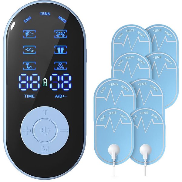 Estimulador Muscular EMS Tens Recargable De 18 Modos Alivio Del Dolor Masajeador Corporal Parches De Electrodo Fisioterapia-image