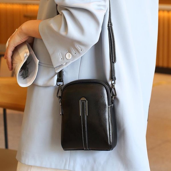 Nowa Modna Torba Crossbody Dla Kobiet Torba Muszelka Wszechstronna SkóRzana Torba Damska Torba Na Ramię Damska Torba Na Telefon KomóRkowy Gray-image