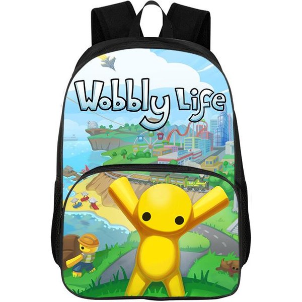Wobbly Life Gaming ŚMieszny Plecak Uczeń SzkołY Podstawowej Gimnazjalnej Licealnej GorąCe Gry Tornister MęSki Damski Plecak Sportowy-image