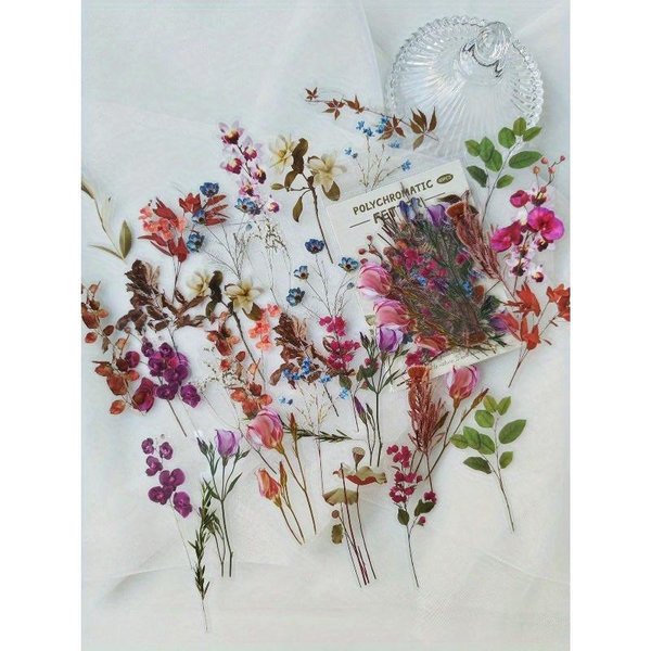 40 Hojas/Paquete Cuaderno De Plantas Florales Vintage Pegatinas Decorativas Pegatinas Decorativas De PET Para Scrapbooking Etiqueta Diario PapeleríA ÁLbum TeléFono One-Size-image