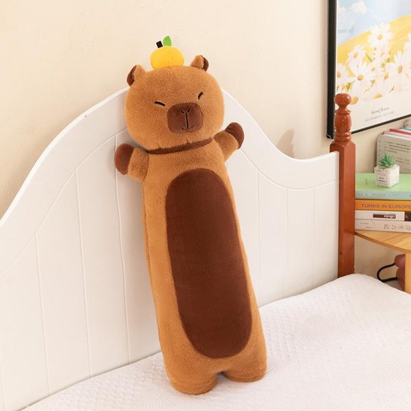 120 Cm KreskóWkowa DużA Kapibara Pluszowa Zabawka Kawaii Owocowa Symulacja ZwierzęCia MięKka Wypchana Lalka Poduszka Do Spania Poduszka Prezent Urodzinowy 120Cm-image