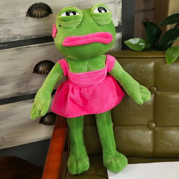 Pluszowa Zabawka ŻAba Smutasek 45Cm MięKka Poduszka Wypchana Magiczny Wyraz Pepe Smutny ŻAbka Lalka Prezenty Urodzinowe Dla Dziewczynek I ChłOpcóW-image