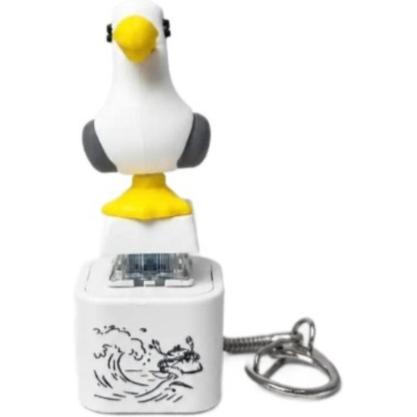 Zabawny Brelok Mewa DźWięK śWiatłO Przycisk OdciążEnie Stresu Zabawka Fidget Uroczy Wisiorek Do Torby Nowość Prezenty Dla Dzieci DorosłYch White-image