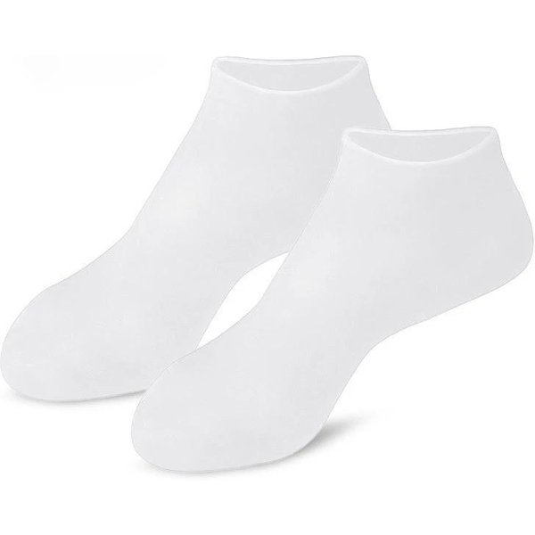 Calcetines Hidratantes De Silicona, Gel Exfoliante, Calcetines Para TalóN, Callos, Piel Muerta Y Agrietada, Protector Para Aliviar El Dolor, Cuidado De Los Pies Blanco-image