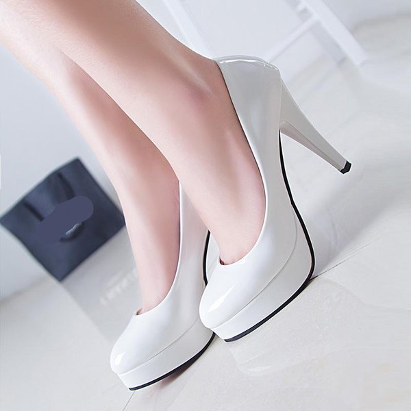 Damskie Buty Na Obcasie Ze Szpiczastym Noskiem I Platformą Na Szpilce, Eleganckie I Wygodne Buty Damskie 42 Gray-image