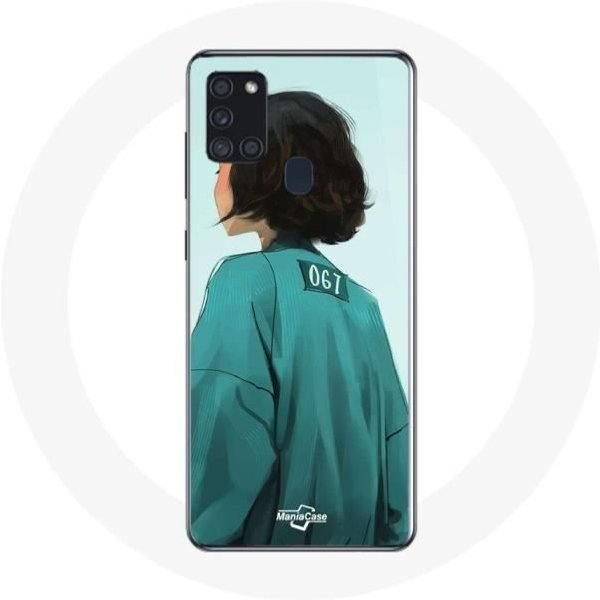 Funda - Samsung - Galaxy A21S - Squid Game - Kang Sae Byeok - Flexible - Azul-image