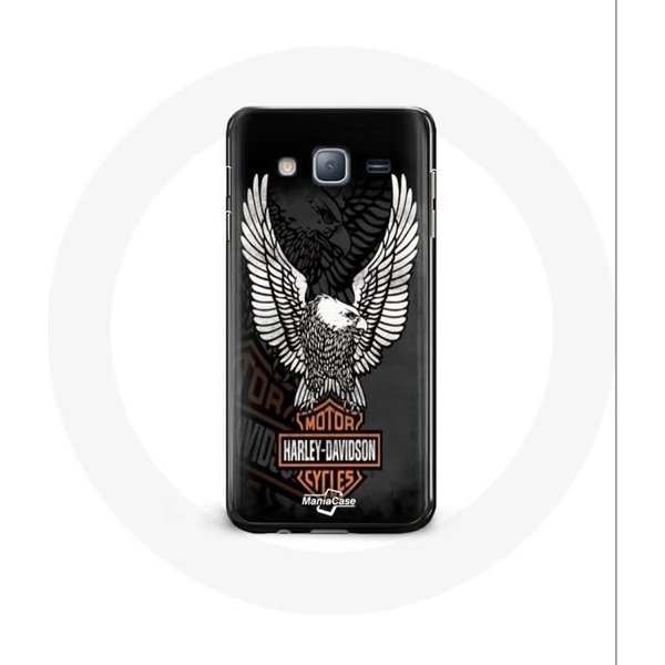 Funda - Harley Davidson - Samsung Galaxy A3 - Negro - Logo ÁGuila - RíGida-image