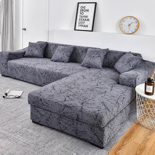 Funda De Sofá EláStica En Forma De L Para Sofá Chaise Longue Cubre, Fundas De Sofá EláSticas Para Sala De Estar 1-Seater 90-140Cm-image