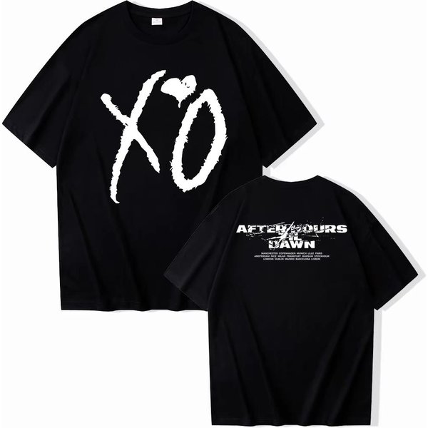 The Weeknd After Hours Til Dawn 2026 Tour Unisex Harajuku Style Koszulka Z KróTkim RęKawem Prezent Dla Fana Unisex I Unisex Koszulka S-image