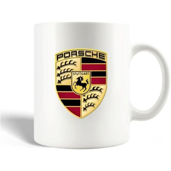 Kubek Ceramiczny - Porsche - SamochóD - 30Cl - BiałY - MożNa Myć W Zmywarce-image