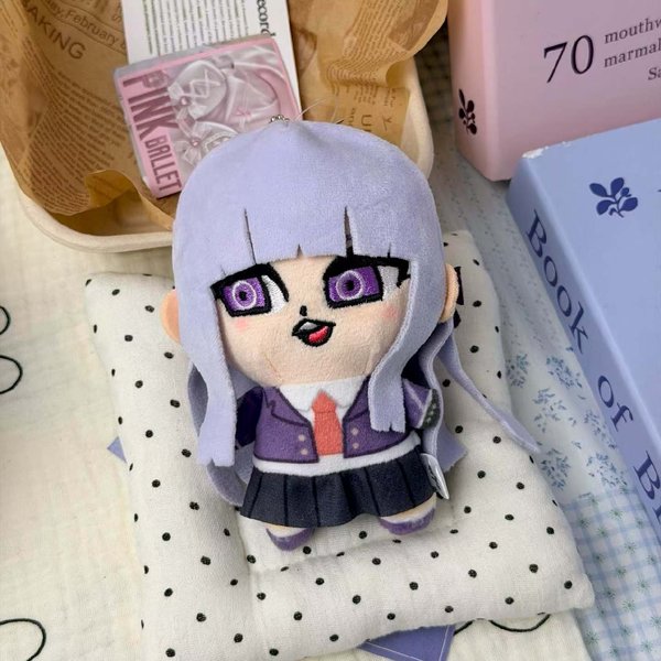 KreskóWka 10CM Danganronpa Pluszowa Zabawka Brelok Anime Enoshima Junko Kirigiri Kyoko Naegi Makoto Nanami Chiaki Cosplay Pluszowa Lalka-image