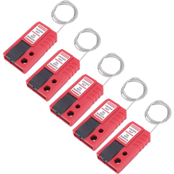 Candado De Cable Lockout Tagout Multifuncional Industrial Loto Candado De Cable Para Maquinaria Red-image