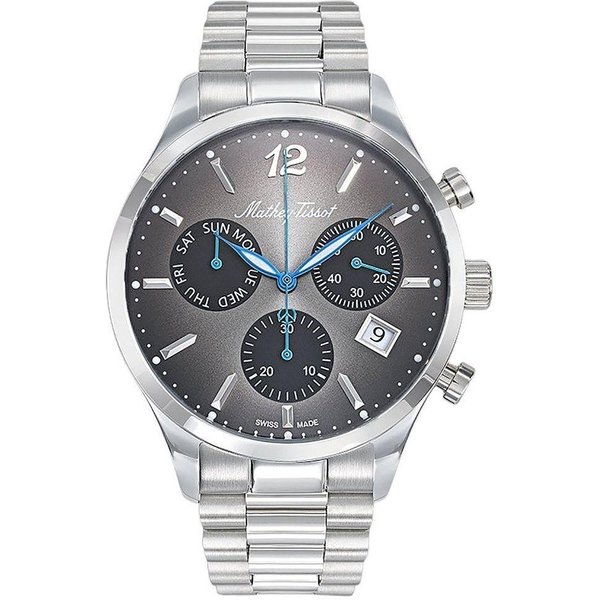 Reloj Mathey-Tissot Urban Chrono De Acero Inoxidable Con Esfera Negra Y Cuarzo H411CHAN Para Hombre-image