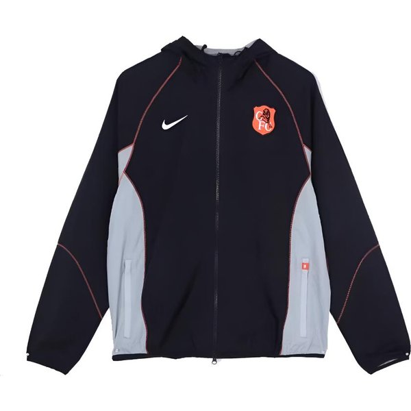 MęSka Kurtka PiłKarska Nike Chelsea Fc Strike+ Se Z Kapturem, Wodoodporna M Gray-image