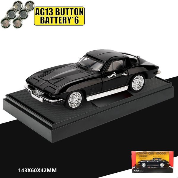 1:32 Chevrolet Corvette C2 Supercar Metalowy Odlew Diecast Model Samochodu Dekoracja Domu I Kolekcjonerski Ornament Do Prezentacji Hobby ŚWięTo-image