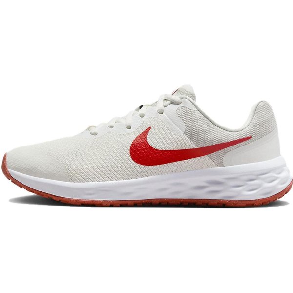 Zapatillas Nike Revolution 6 GS Blanco Cumbre Rojo Pista NiñOs Obsidiana DD1096-102 37.5 White-image