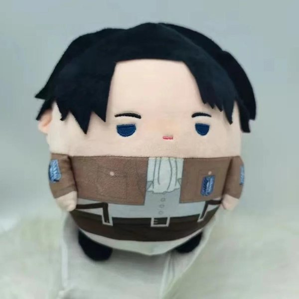 23Cm Levi Ackerman Cosplay Pluszowa Lalka Zabawka Anime Eren Mikasa Urocza MięKka Wypchana Poduszka BożE Narodzenie ŚWięTo DzięKczynienia Prezent 23Cm Black-image