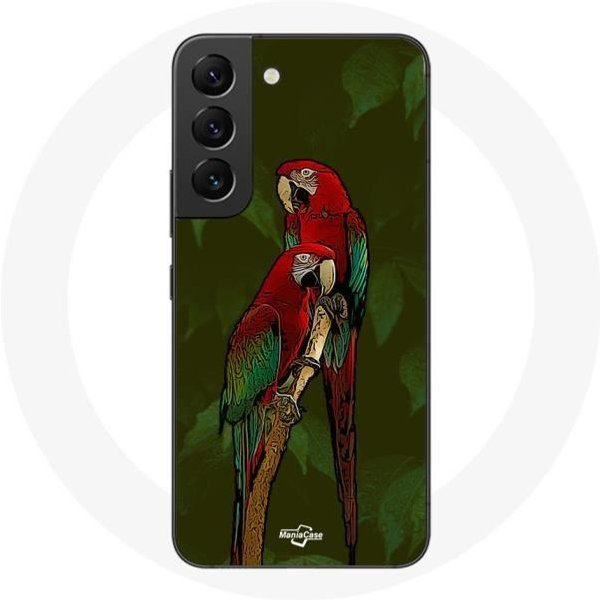 Funda - Loro Pionus - Samsung Galaxy S22 - Rojo - Flexible - Mixta Rojo-image