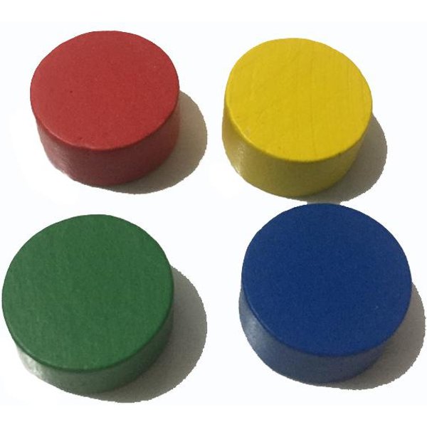 15 Sztuk Gniazdo ŚRednica 20*10 Mm KrążKi Pionek Drewniane Figurki Do Gry Kolorowy Pionek Szachy Do Gry Planszowej Akcesoria Do Gier Edukacyjnych Brown-image