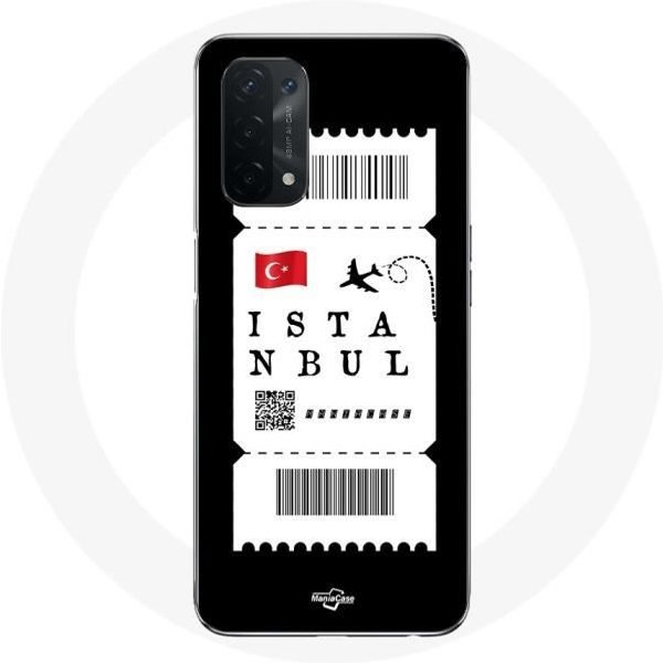 Coque Pour Oppo A54 5G Billet D'avion Istanbul Turquie-image