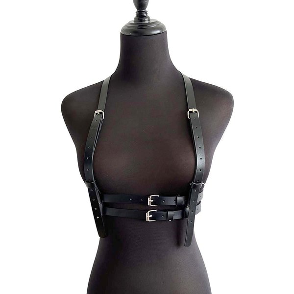 CinturóN De Moda Para Mujer CinturóN Punk Estilo Callejero CinturóN Para Modelar Corsé CinturóN De Hombro A Cintura ArnéS Corsé Accesorios De Ropa GóTica Gray-image