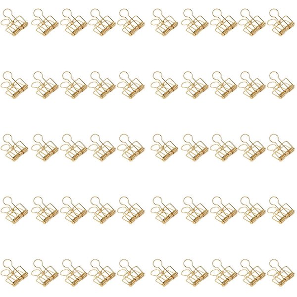 50 Clips De Carpeta De 32 Mm De Metal Con Fuerza De SujecióN Fuerte, Clips De Carpeta De Papel Huecos Para Oficina Y Escuela-image