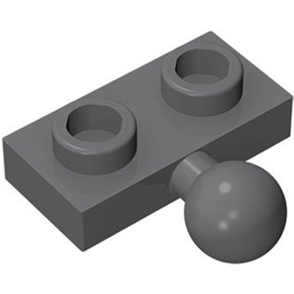 MOC 10 Piezas 14417 Bloques De ConstruccióN Modificados 1X2 Kit Con Bola De Remolque En El Lateral Ladrillos Rompecabezas De PartíCulas Juguete Regalos De CumpleañOs Para NiñOs Gray-image