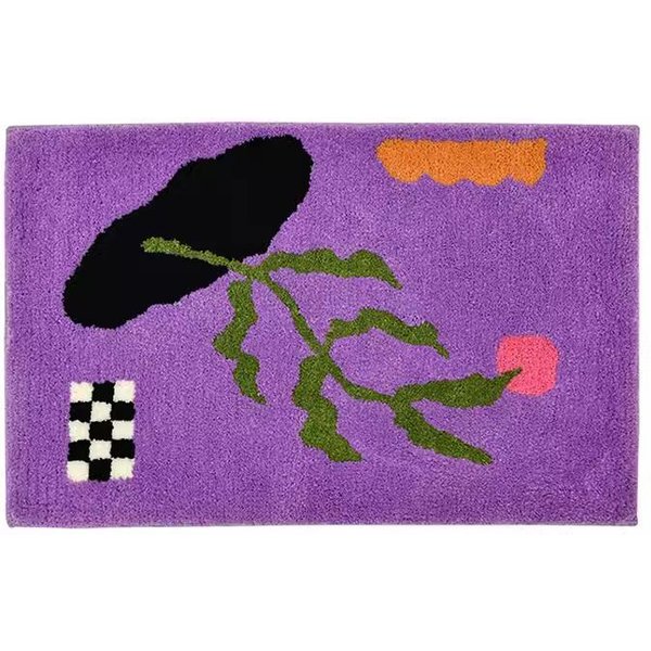 Mat łAzienkowy W Stylu Vintage, MięKki, Puszysty Dywanik, Dywan Do Sypialni, Przy łóżKu, Salonu, Mata AntypośLizgowa Na PodłOgę WejśCiową, Estetyczny WystróJ Domu 50X80Cm-image